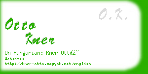 otto kner business card
